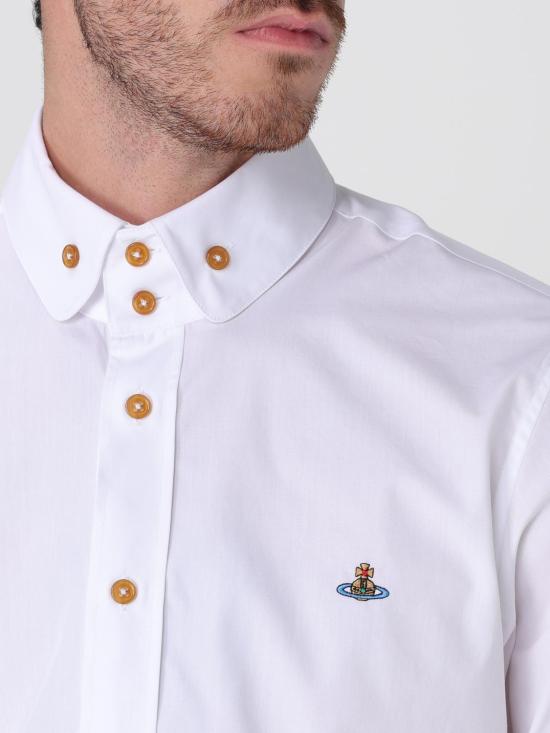 25FW 비비안웨스트우드 긴팔 셔츠 24010005W009Q A401 White - VIVIENNE WESTWOOD