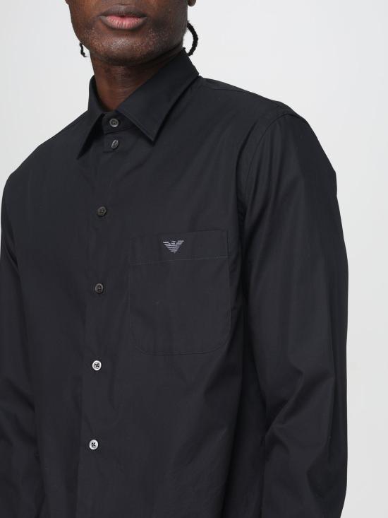 25FW 엠포리오 아르마니 긴팔 셔츠 EM003893TE16991 UC001 Black - EMPORIO ARMANI