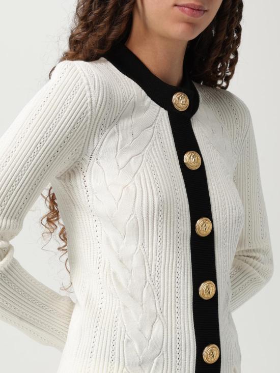 25FW 발망 스웨터 FF1KL191KI64 GAB White - BALMAIN