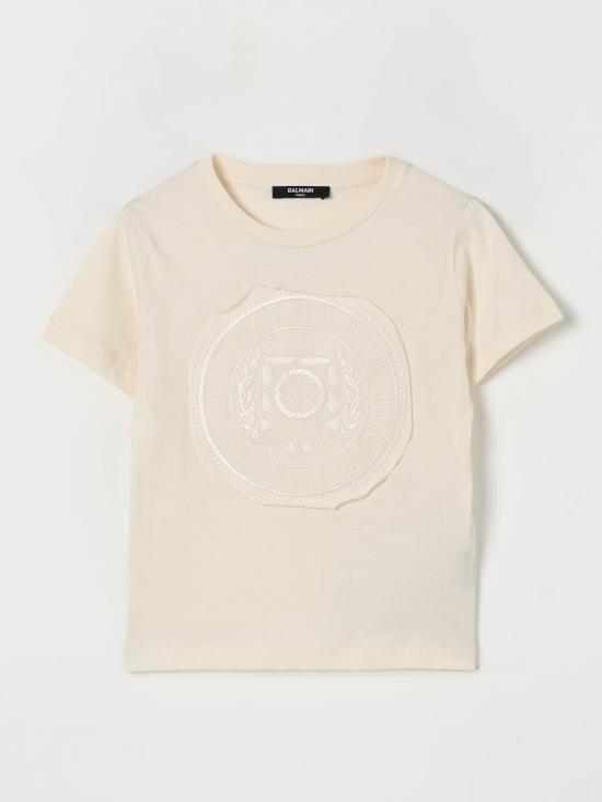 25FW [키즈] 발망 티셔츠 BX8Q61Z3186 109AV Beige