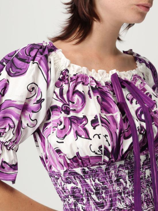 25FW 돌체앤가바나 블라우스 F71I6TFI5JP HP5DQ Violet - DOLCE & GABBANA