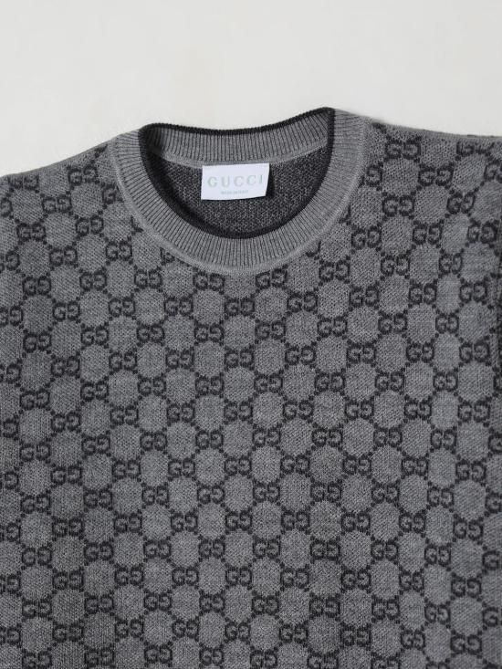 25FW [키즈] 구찌 GG 울 자카드 834349XKEZO 1018 Grey - GUCCI