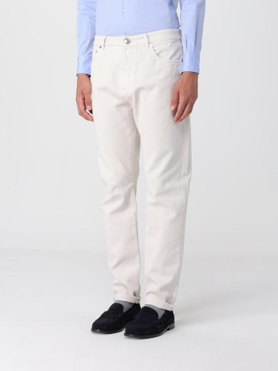 25FW 브루넬로 쿠치넬리 데님 팬츠 M237UX1290 C7024 Yellow Cream - BRUNELLO CUCINELLI