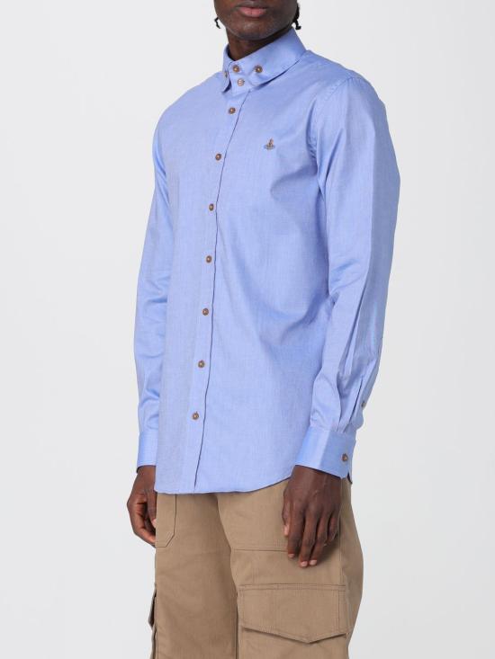 25FW 비비안웨스트우드 긴팔 셔츠 24010005W017R K209 Blue - VIVIENNE WESTWOOD