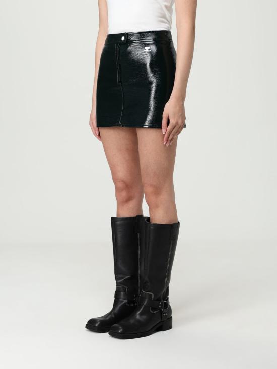 25FW 쿠레쥬 숏 스커트 PERCJU001VY0014 8081 Green - COURREGES