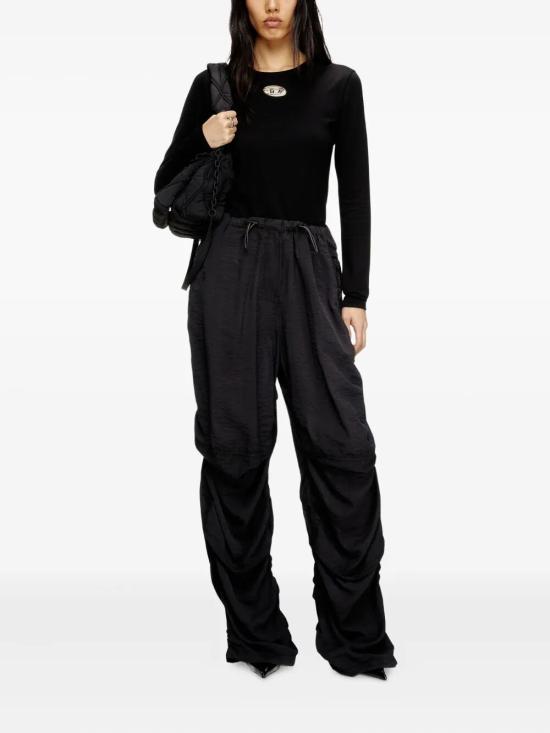 25FW 디젤 긴팔 티셔츠 A194380CLBR9XX BLACK DOM - DIESEL