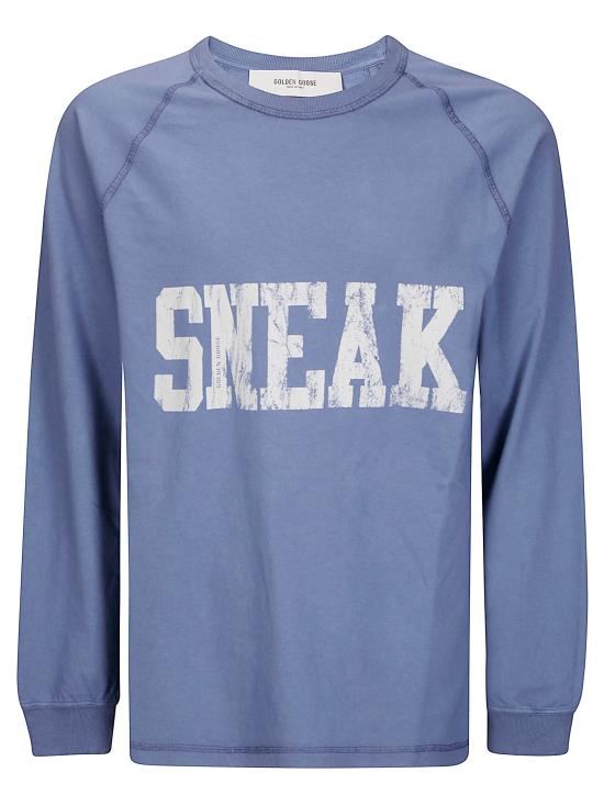 25FW 골든구스 긴팔 티셔츠 GMP02015P00213850270 CHINA BLUE DOM