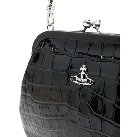 25FW 비비안웨스트우드 숄더백 4B01000AWL0098N401 BLACK DOM - VIVIENNE WESTWOOD