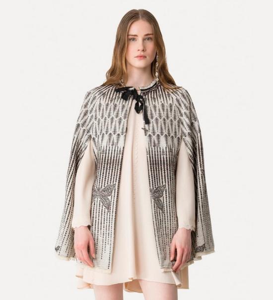  포르테포르테 코트 포르테 포르테 리벨 자카드 케이프