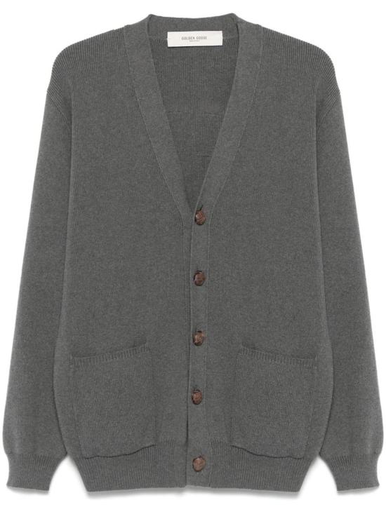 26SS 골든구스 코튼 니트 V넥 버튼 가디건 GMP00946P00066260304 GREY
