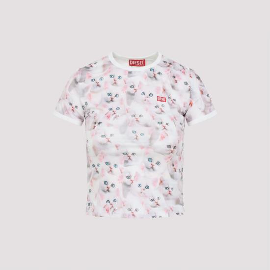 25FW 디젤 반팔 티셔츠 A18555 0JLCC 100A WHITE - DIESEL