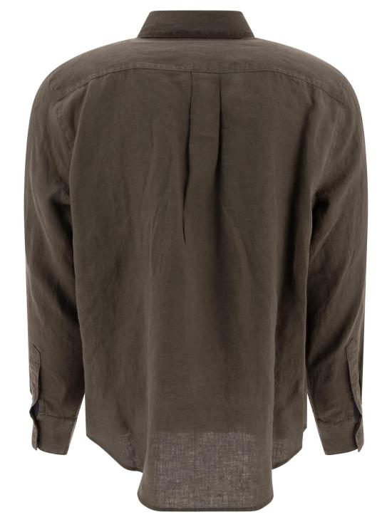 25FW 빈스 긴팔 셔츠 M08341585 389MNG GREEN - VINCE