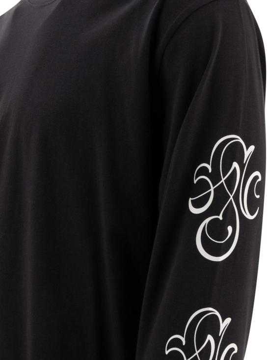 24FW 스톡홀름 서프보드 클럽 긴팔 티셔츠 U1000136 BLACK WITH WHITE PRINT - STOCKHOLM SURFBOARD CLUB