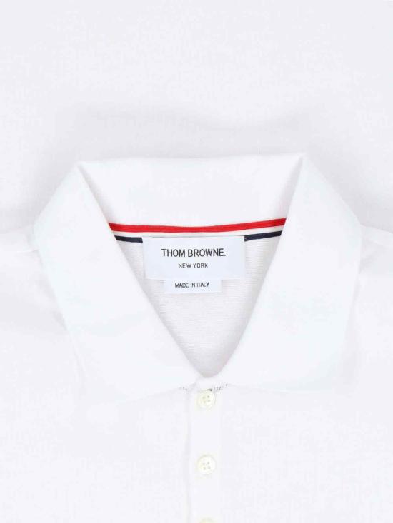 24FW 톰브라운 폴로 티셔츠 MJP193AJ0129100 White - THOM BROWNE