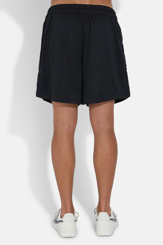  블루&크림 숏팬츠 크레스트 메시 반바지 - BLUE&CREAM