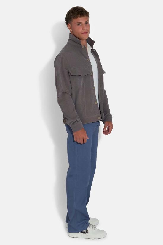  블루&크림 자켓 단테 마이크로 코드 트러커 재킷 - BLUE&CREAM