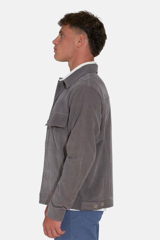  블루&크림 자켓 단테 마이크로 코드 트러커 재킷 - BLUE&CREAM