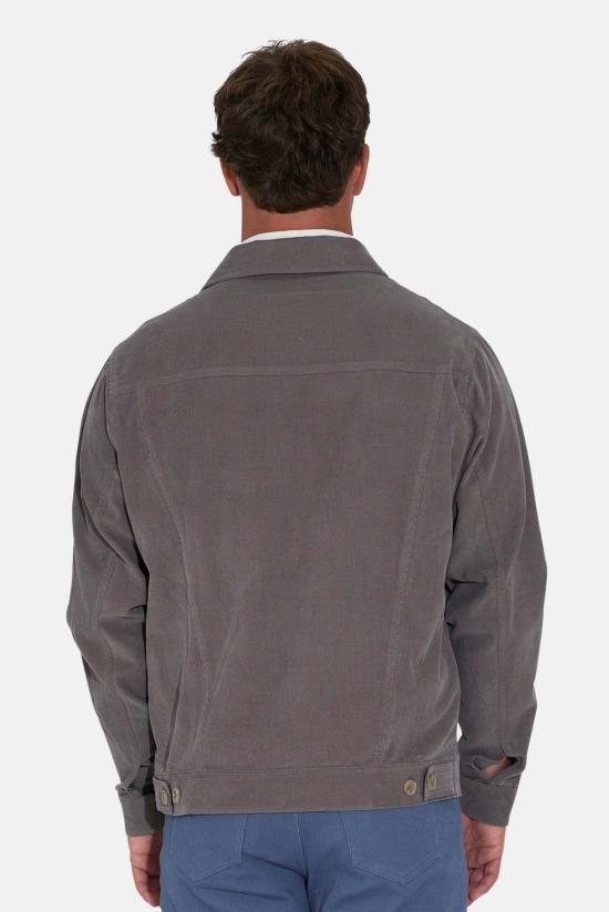  블루&크림 자켓 단테 마이크로 코드 트러커 재킷 - BLUE&CREAM