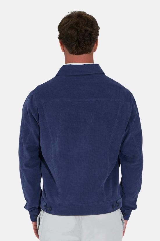  블루&크림 자켓 단테 마이크로 코드 트러커 재킷 - BLUE&CREAM