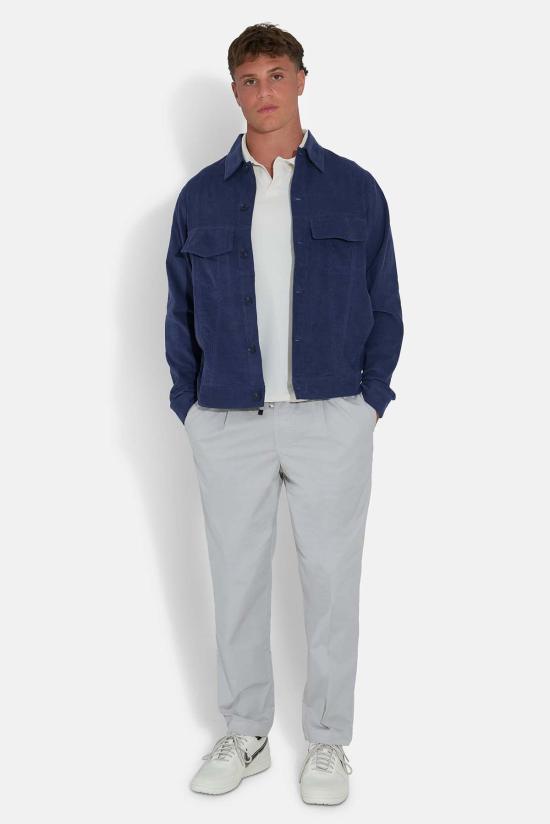  블루&크림 자켓 단테 마이크로 코드 트러커 재킷 - BLUE&CREAM