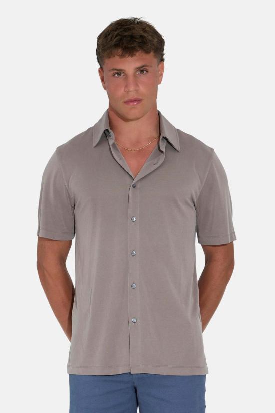  블루&크림 반팔 셔츠 반팔 마이크로 피케