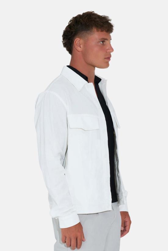  블루&크림 데님 자켓 단테 마이크로 코드 트러커 재킷 - BLUE&CREAM