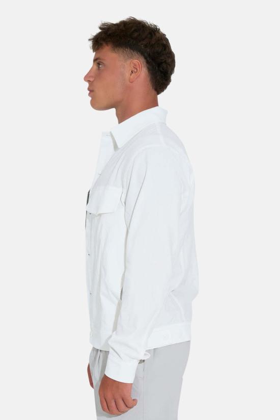  블루&크림 데님 자켓 단테 마이크로 코드 트러커 재킷 - BLUE&CREAM