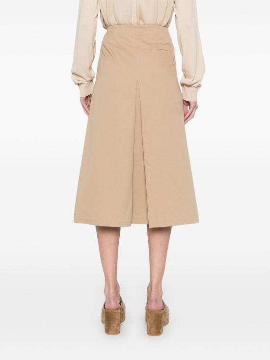 26SS 세미쿠튀르 미디 스커트 Y5SO03MIMIV560 Light Brown - SEMI-COUTURE