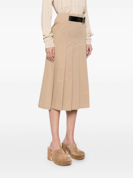 26SS 세미쿠튀르 미디 스커트 Y5SO03MIMIV560 Light Brown - SEMI-COUTURE