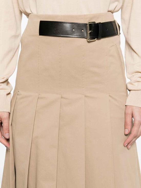 26SS 세미쿠튀르 미디 스커트 Y5SO03MIMIV560 Light Brown - SEMI-COUTURE
