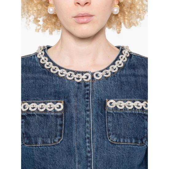 25FW 셀프 포트레이트 데님 자켓 AW25 810J BL BLUE - SELF PORTRAIT