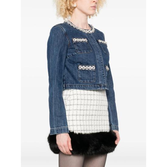 25FW 셀프 포트레이트 데님 자켓 AW25 810J BL BLUE - SELF PORTRAIT