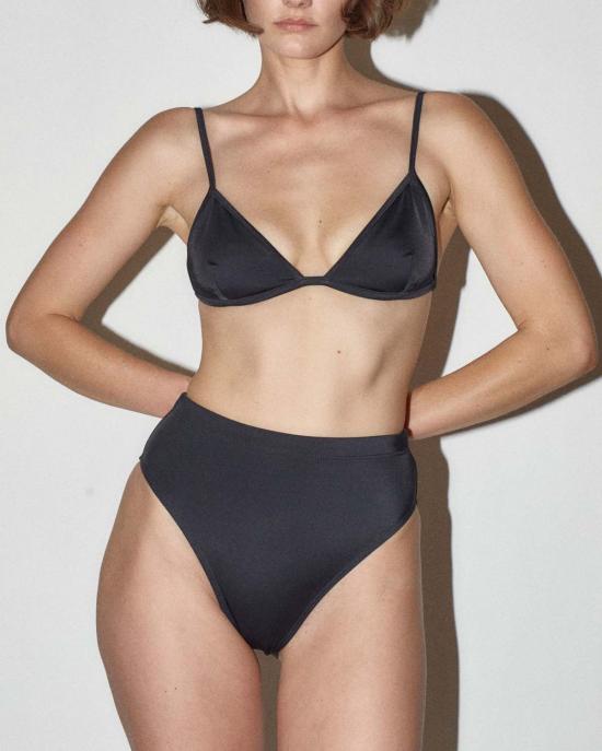  NU SWIM 비키니 수영복 뉴 스윔 슈퍼 하이 바텀 블랙