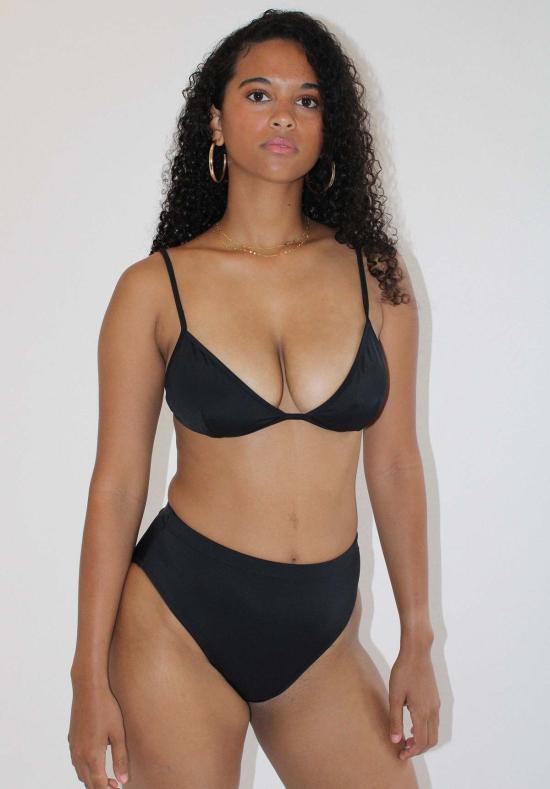  NU SWIM 비키니 수영복 뉴 스윔 슈퍼 하이 바텀 블랙 - OTHER BRANDS