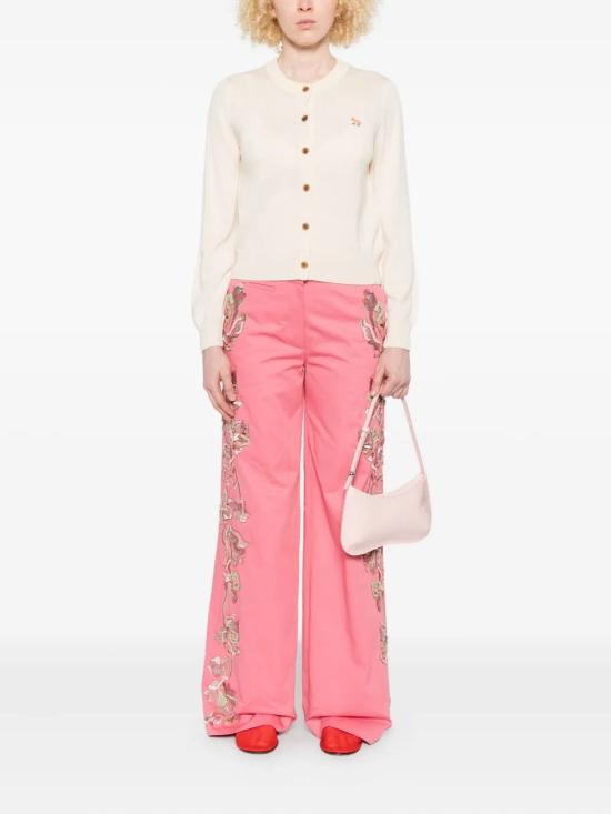 25FW 메종키츠네 베이비 폭스 메리노 레귤러 가디건 PW00502KT1181 0306 Pink - MAISON KITSUNE