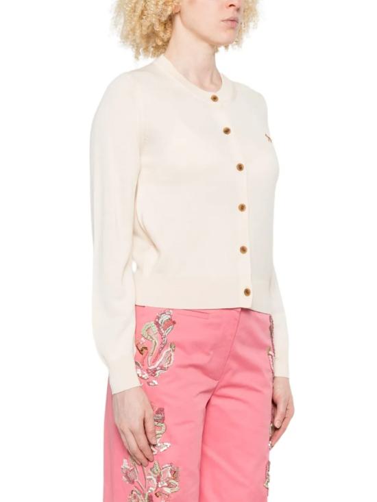 25FW 메종키츠네 베이비 폭스 메리노 레귤러 가디건 PW00502KT1181 0306 Pink - MAISON KITSUNE