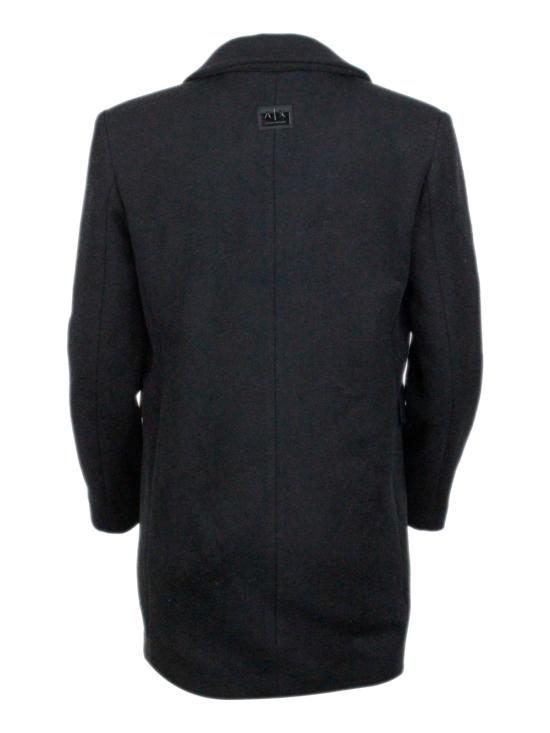 25FW 알마니 코트 XW000716AF162062 UC001 Black - ARMANI
