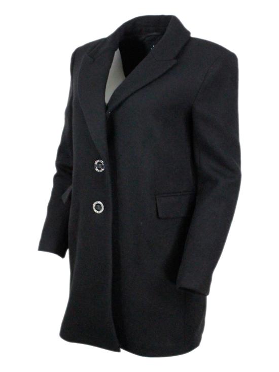 25FW 알마니 코트 XW000716AF162062 UC001 Black - ARMANI