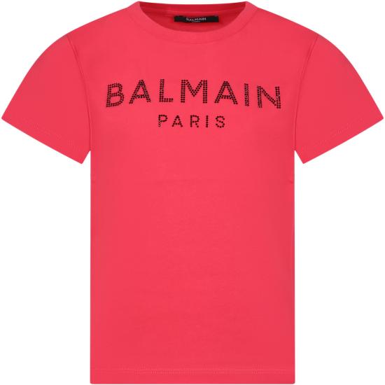  [키즈] 발망 티셔츠 BU8A91 Z0057 50E FUCHSIA