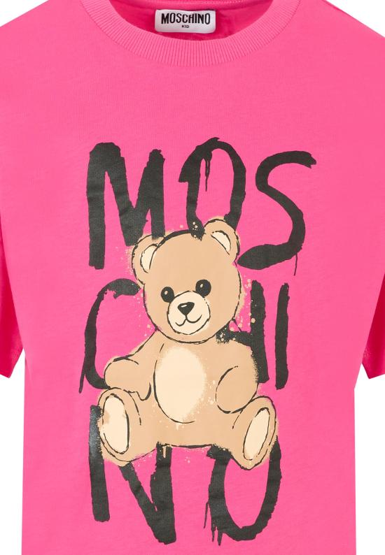 25FW [키즈] 모스키노 티셔츠 HNM05G LAA20 50541 FUCHSIA - MOSCHINO