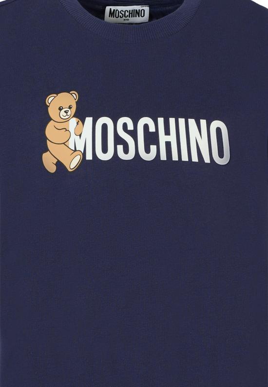 25FW [키즈] 모스키노 티셔츠 HPM058 LAA34 40016 BLUE - MOSCHINO