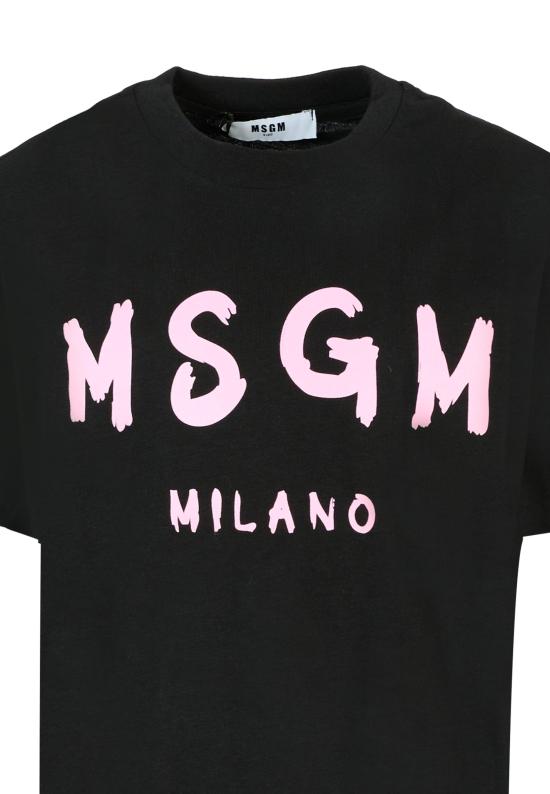 25FW [키즈] 엠에스지엠 티셔츠 F5MSJUTH007 110 83 BLACK - MSGM