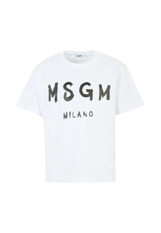 25FW [키즈] 엠에스지엠 티셔츠 F5MSJUTH007 001 WHITE