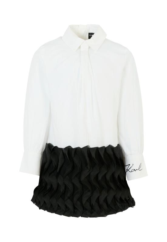 25FW [키즈] 칼라거펠트 원피스 Z30617 N50 WHITE