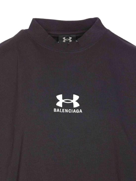 25SS 발렌시아가 x 언더아머 오버사이즈 핏 티셔츠 787349TRVB79034 Black - BALENCIAGA