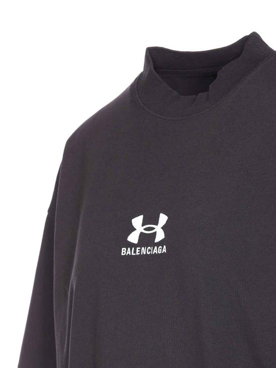 25SS 발렌시아가 x 언더아머 오버사이즈 핏 티셔츠 787349TRVB79034 Black - BALENCIAGA