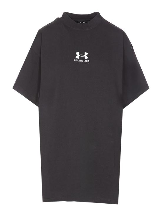 25SS 발렌시아가 x 언더아머 오버사이즈 핏 티셔츠 787349TRVB79034 Black