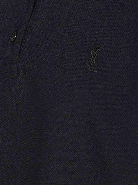 25SS 생로랑 폴로 티셔츠 824091Y37HC1000 Black - SAINT LAURENT