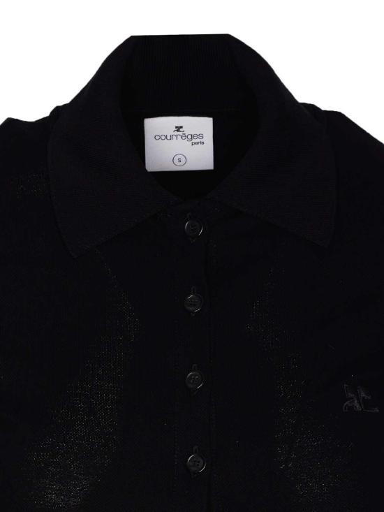  쿠레쥬 폴로 티셔츠 225JPO048JS01939999 Black - COURREGES