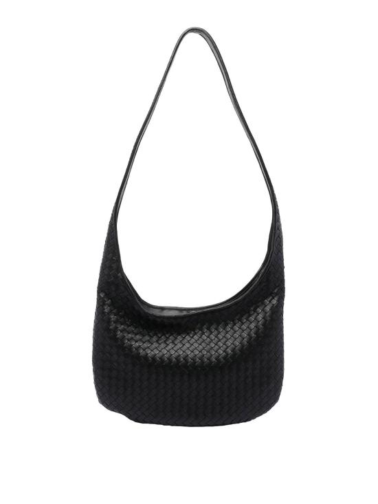 25FW 보테가베네타 베네토 인트레치아토 숄더백 826877V5KD08803 Black - BOTTEGA VENETA